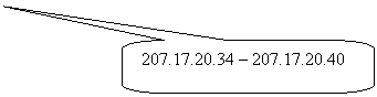 Rounded Rectangular Callout: 207.17.20.34 - 207.17.20.40