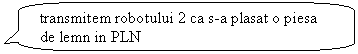 Rounded Rectangular Callout: transmitem robotului 2 ca s-a plasat o piesa de lemn in PLN