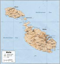 Map of Malta